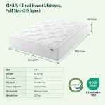 ZINUS Cloud Foam Mattress - 99.1cm W  x 190.5cm L  x 30.5cm H