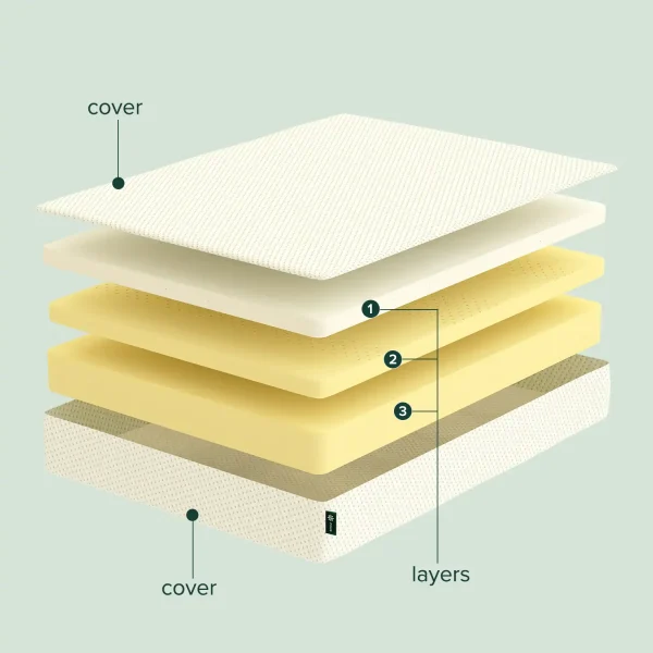 ZINUS Green Tea Memory Foam Mattress, Twin (US Spec), Fiberglass free, Medium Firm Feel, Zoned Pressure Relief, Certified Safe Foams & Fabric, Mattress in A Box