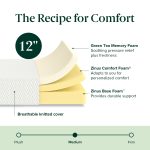 ZINUS Green Tea Foam Mattress Twin Size - 99.1cm W x 190.5cm L x 30.5cm H