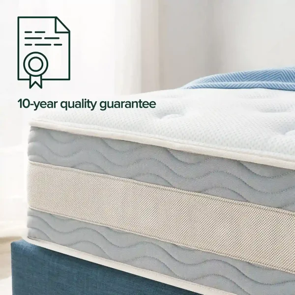 ZINUS Hybrid Spring Mattress - 152.4cm W x 203.2cm L x 30.5cm H