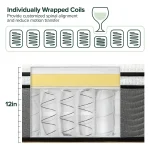 ZINUS Pocket Spring Mattress - 99.1cm W x 190.5cm L x 30.5cm H