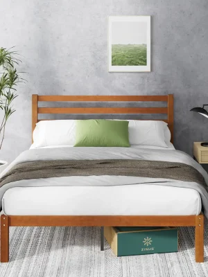 ZINUS Leah Bamboo Platform Bed Frame with Headboard - Queen Size