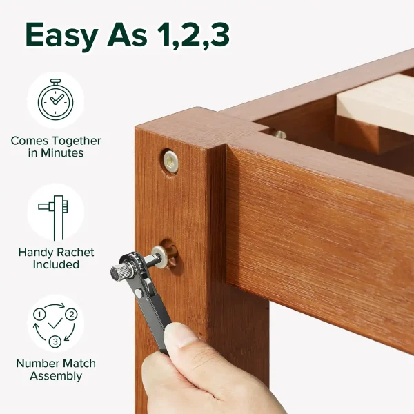 ZINUS Leah Bamboo Platform Bed Frame with Headboard