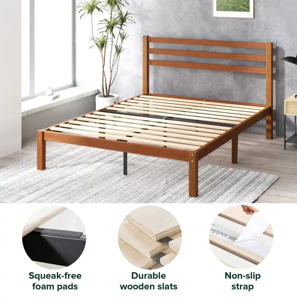 ZINUS 30cm Green Tea Foam Mattress & Leah Bamboo Bed Frame