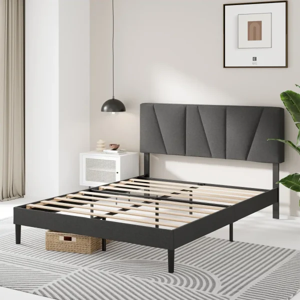 ZINUS Maya Upholstered Bed Frame with Headboard