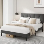 ZINUS Maya Upholstered Bed Frame with Headboard